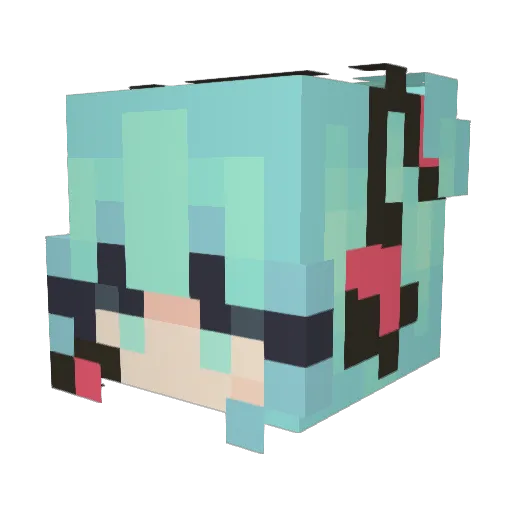 GunteRuga Minecraft avatar head, 3D render