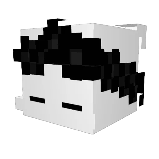 Guntee_ Minecraft avatar head, 3D render