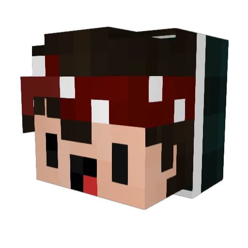 Gunter420 Minecraft avatar head, 3D render