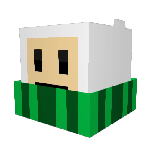 Gunther_357 Minecraft avatar head, 3D render