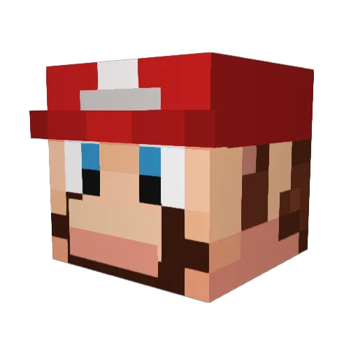 Guntherboi Minecraft avatar head, 3D render