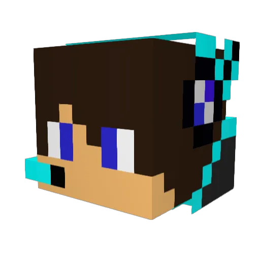 Gununggunung Minecraft avatar head, 3D render