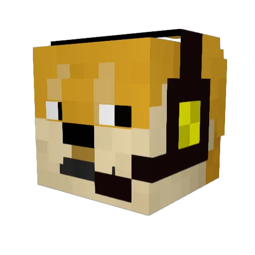 GuoWuYou Minecraft avatar head, 3D render
