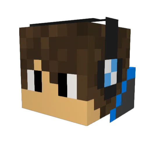 GuooLo Minecraft avatar head, 3D render