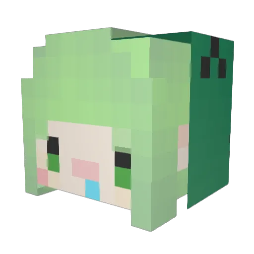 Guozi_ouo Minecraft avatar head, 3D render