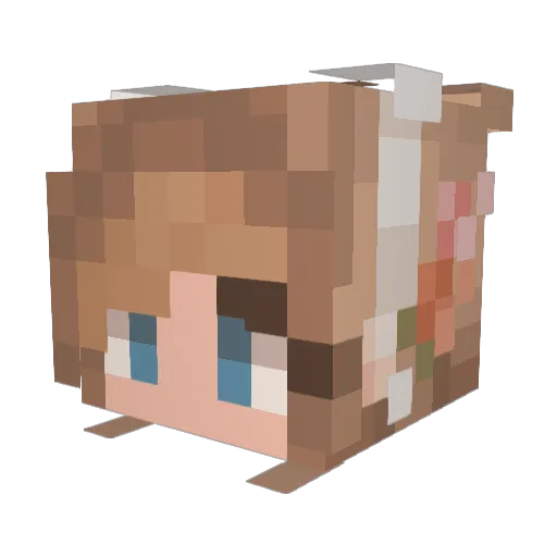 Guppie35 Minecraft avatar head, 3D render