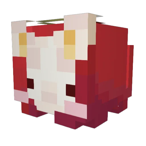 Guppii_ Minecraft avatar head, 3D render