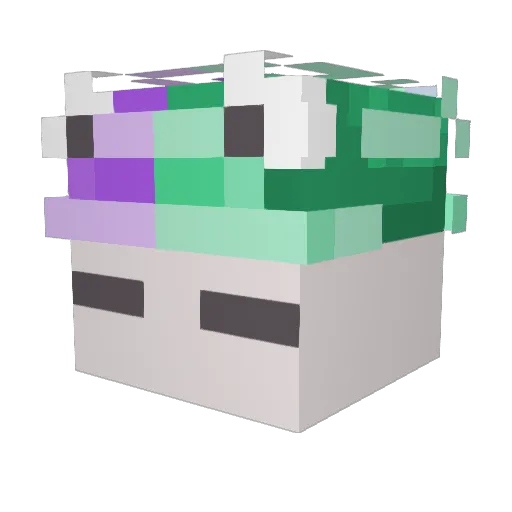 Guppingo Minecraft avatar head, 3D render