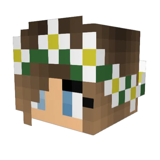 Gupples Minecraft avatar head, 3D render