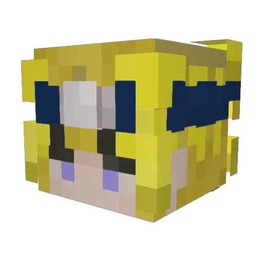 Gupply Minecraft avatar head, 3D render