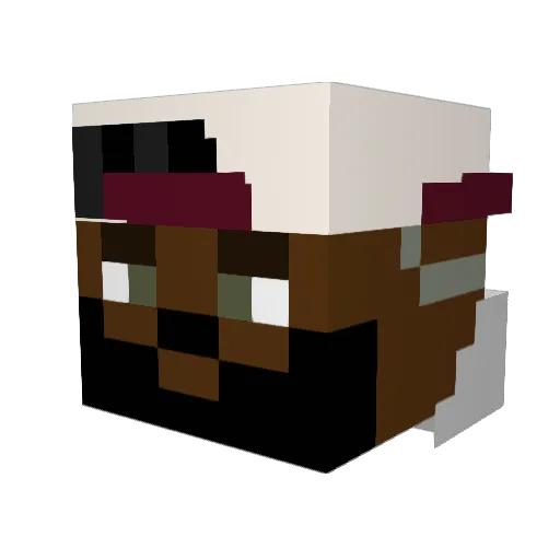 Gupppyyy Minecraft avatar head, 3D render