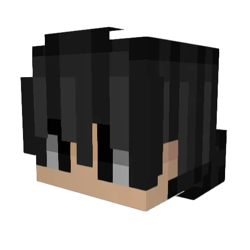Gupps_ Minecraft avatar head, 3D render