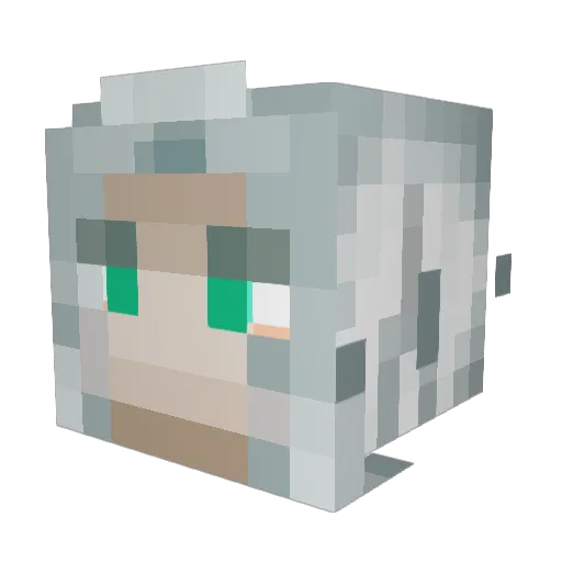 GuppyGuzzler Minecraft avatar head, 3D render