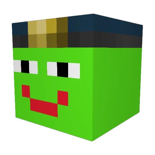 GuppyMagic Minecraft avatar head, 3D render