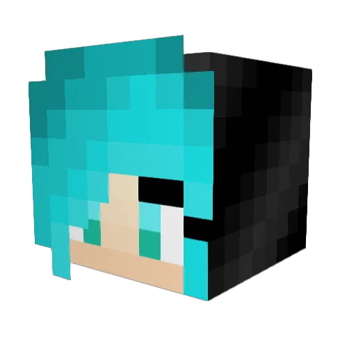 Guppy_Guts Minecraft avatar head, 3D render
