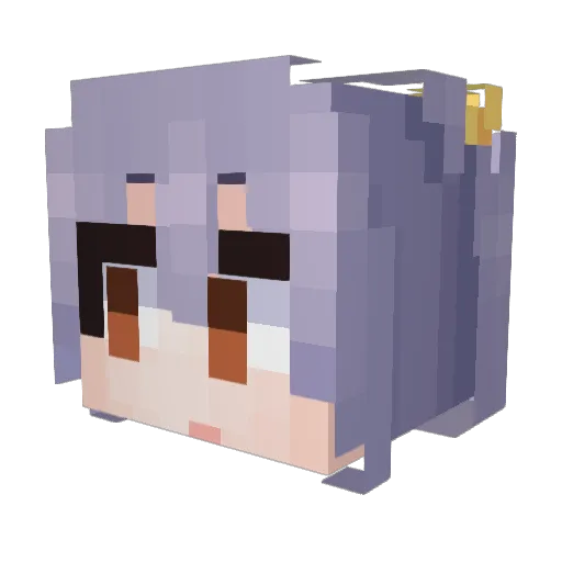 Guppy_TC Minecraft avatar head, 3D render