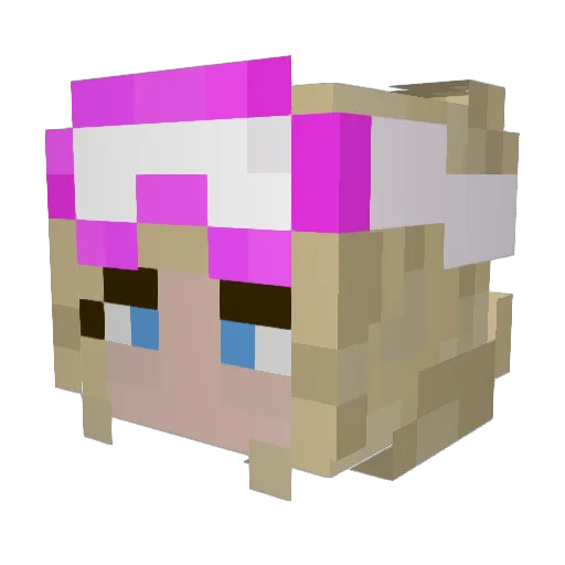 GuppyyFish Minecraft avatar head, 3D render