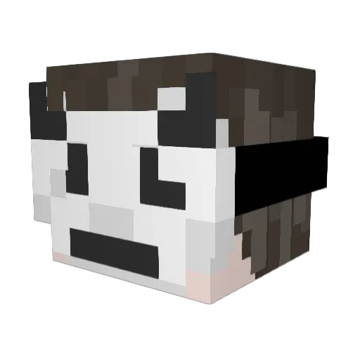 Guqn Minecraft avatar head, 3D render