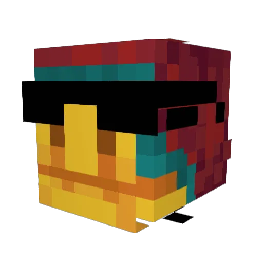 Gur80 Minecraft avatar head, 3D render