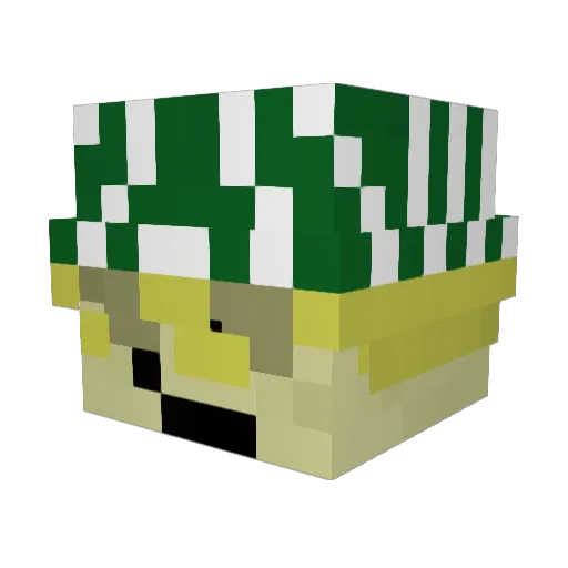 Gurag Minecraft avatar head, 3D render