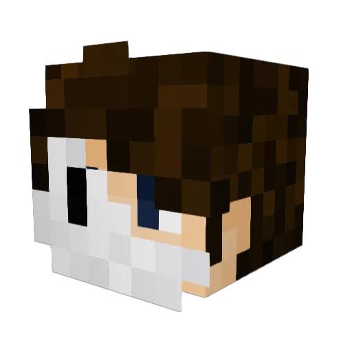 Gurch_ Minecraft avatar head, 3D render