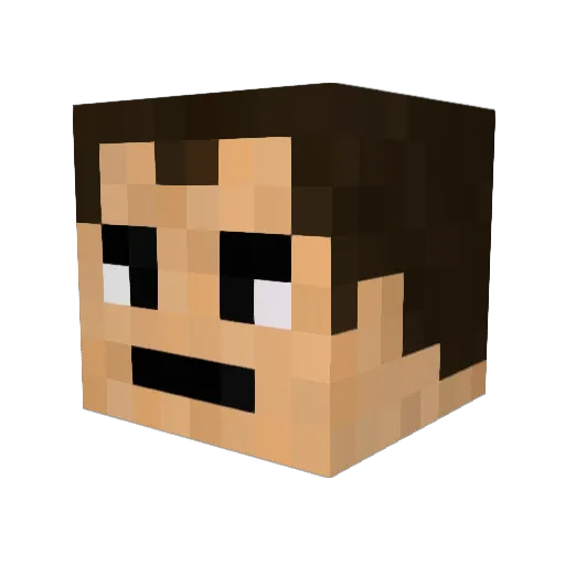 Gurgelschlonz Minecraft avatar head, 3D render