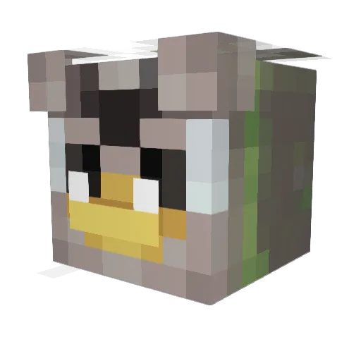 Guriye Minecraft avatar head, 3D render