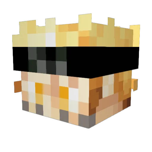 Gurizon Minecraft avatar head, 3D render