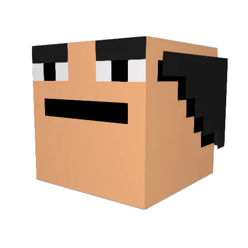 Gurkel Minecraft avatar head, 3D render