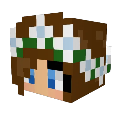 GurkenA Minecraft avatar head, 3D render