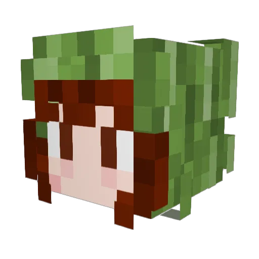 GurkenFarm Minecraft avatar head, 3D render