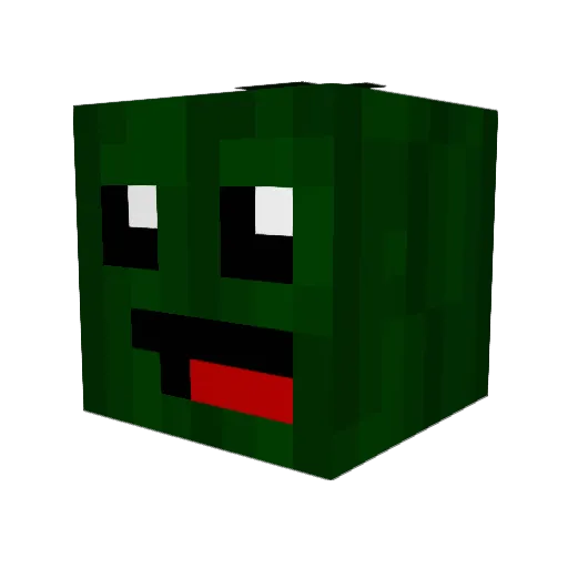 Gurkentoaster Minecraft avatar head, 3D render