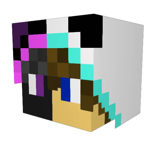 Gurkienyt Minecraft avatar head, 3D render
