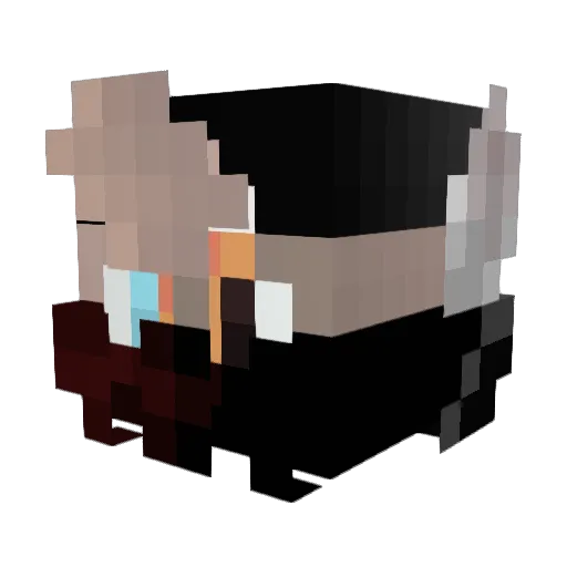 Gurkstrumpa Minecraft avatar head, 3D render