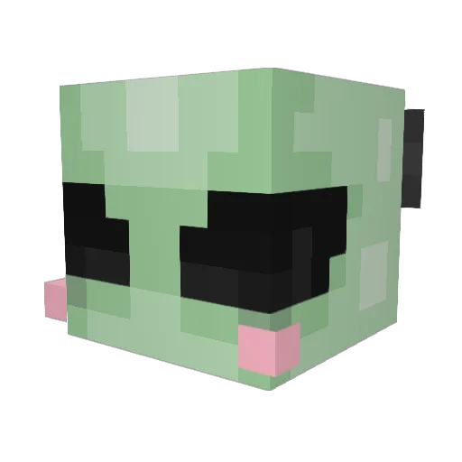 Gurply Minecraft avatar head, 3D render