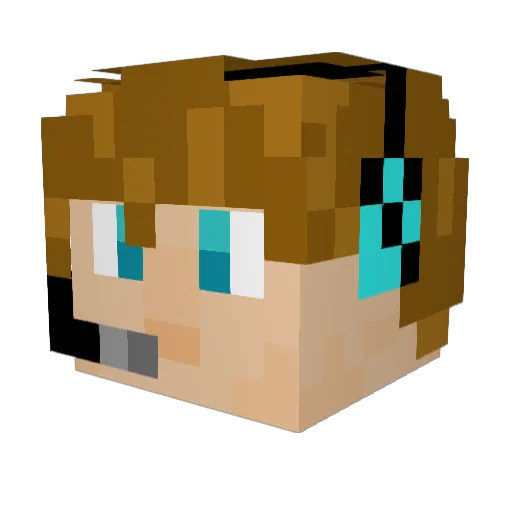Gurrathebest Minecraft avatar head, 3D render