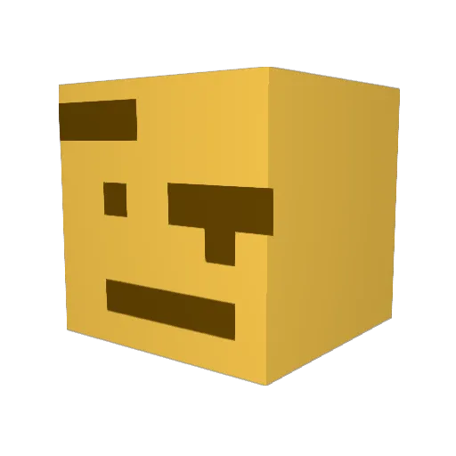 Gurreba Minecraft avatar head, 3D render
