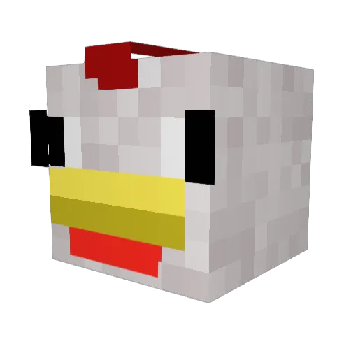 Gurren69 Minecraft avatar head, 3D render