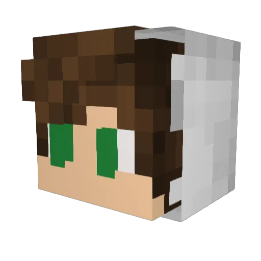 Gurtgasm Minecraft avatar head, 3D render