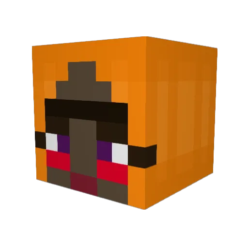 GuruADD Minecraft avatar head, 3D render