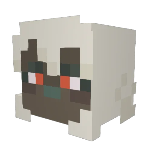 GurysDoghouse Minecraft avatar head, 3D render