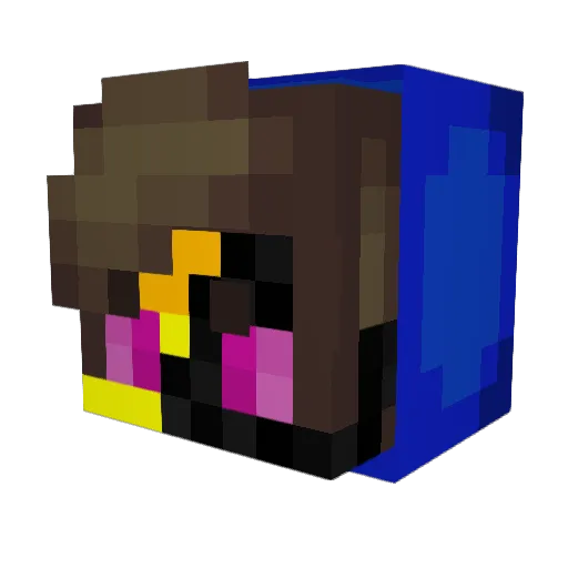GusBusterGames Minecraft avatar head, 3D render