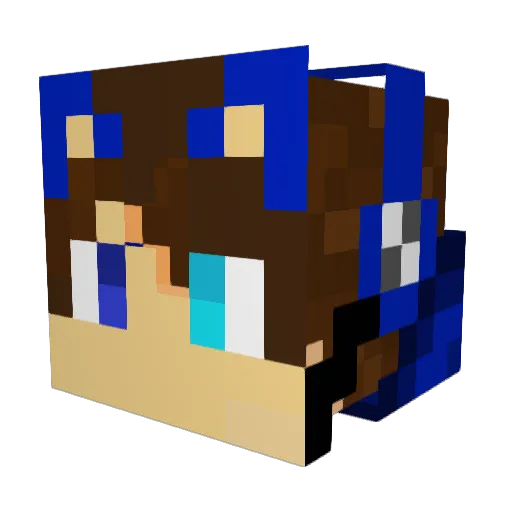 GusFab_ Minecraft avatar head, 3D render