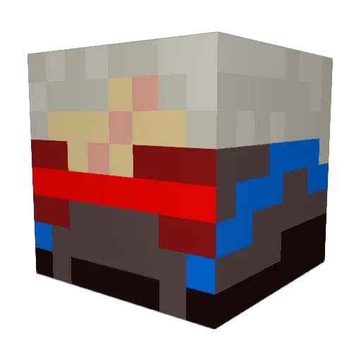 GusGar92 Minecraft avatar head, 3D render