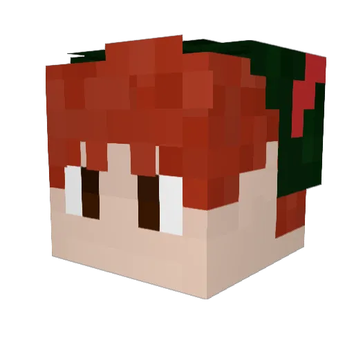 Gus_Maluco Minecraft avatar head, 3D render