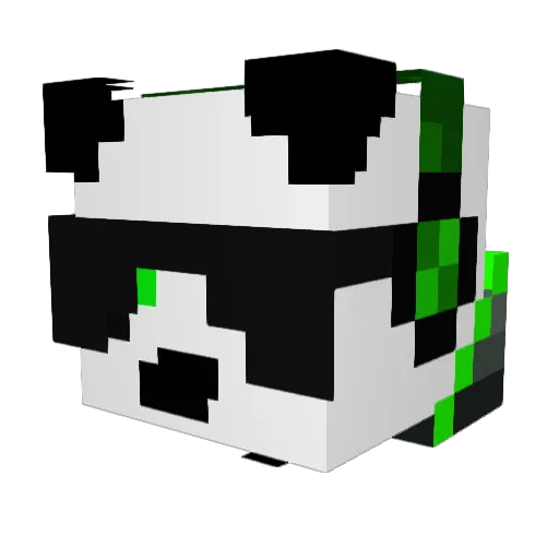 Gus_the_panda Minecraft avatar head, 3D render