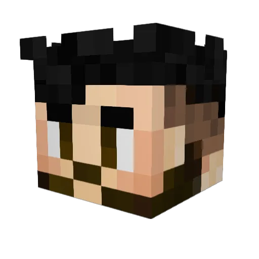 Gusbars Minecraft avatar head, 3D render
