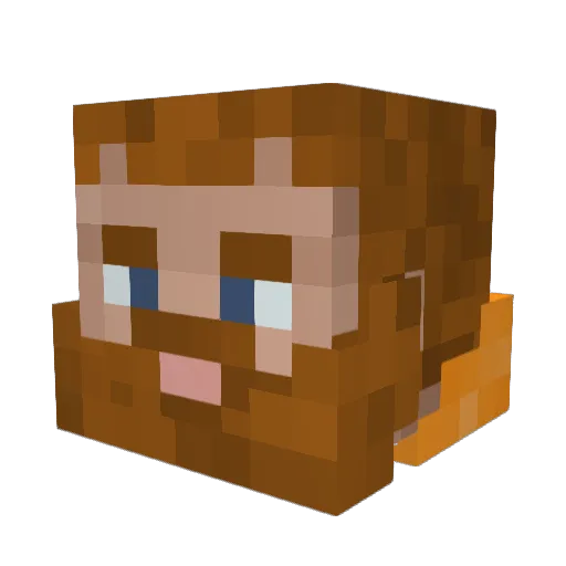 Guserminator Minecraft avatar head, 3D render