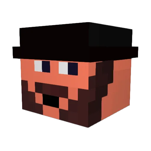 Gusgaz Minecraft avatar head, 3D render
