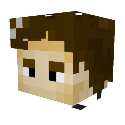 GushF Minecraft avatar head, 3D render